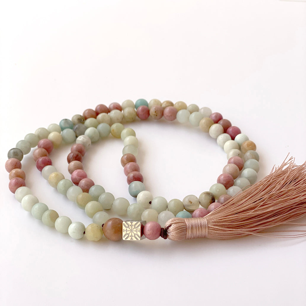 Misbaha Amazonite Rhodochrosite