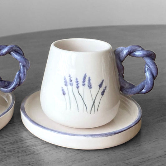 Lavender Ceramic Cup by SauraCeramics