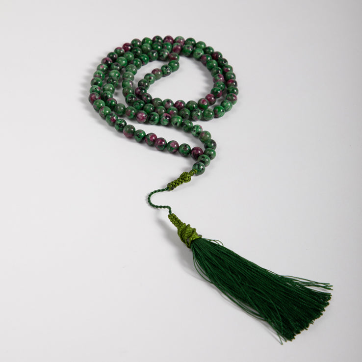 Misbaha Green Ruby Plain