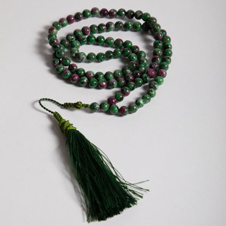 Misbaha Green Ruby Plain