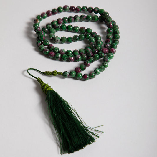 Misbaha Green Ruby Plain
