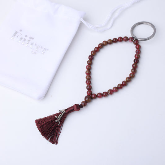 Misbaha Keychain Maroon